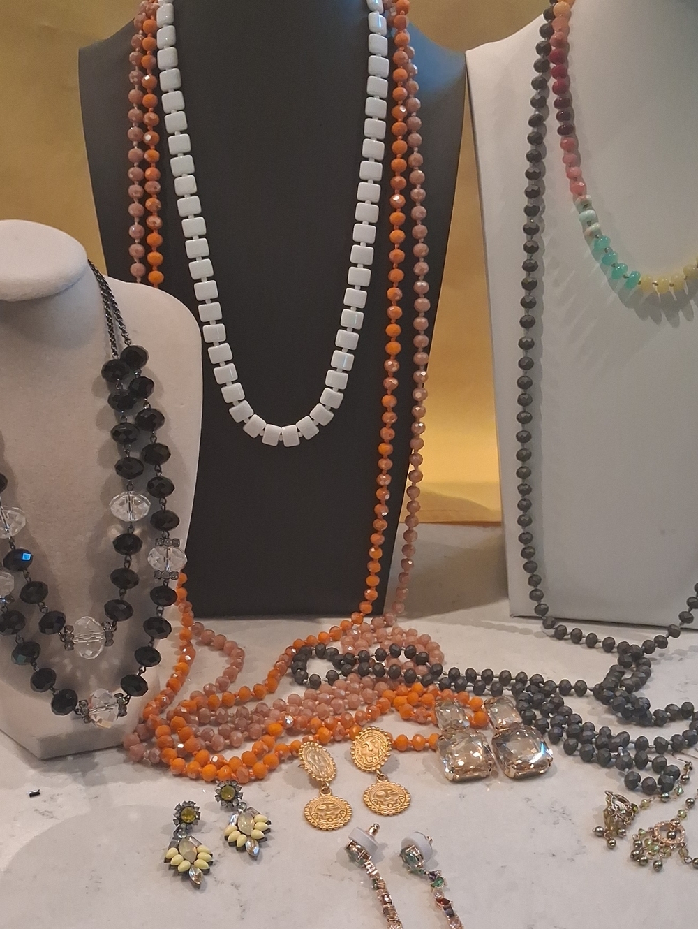 Crown Trifari Crystal Necklace Aand Otger Crystal and Glass Jewelry